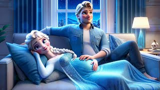 Elsa's Frozen Slumber ❄️ Peaceful Sleep Music for Expecting Moms, Relax and Dream Away the Night
