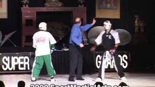 Brett Shumway v Chris Gallio - Men's MW point sparring (fight 1) - 2009 NBL Supergrands