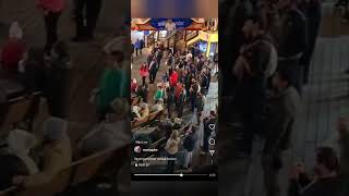 Street performer versus drunk heckler at  @pier39 in San Francisco.