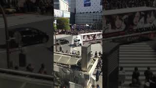 Shibuya Station crossroad.Tokyo. April 2019
