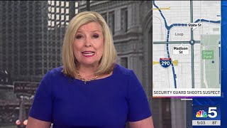 Suspect of armed robbery in Chicago's Loop shot by security guard