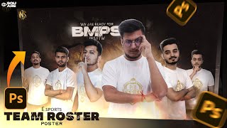 I made this professional Esports Roster poster for BMPS qualifiers Team INS on PHOTOSHOP