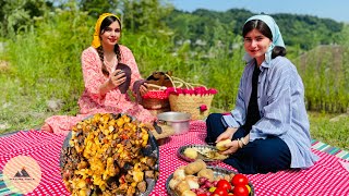 Cooking Jaqur Baqur The Traditional Dish With Lamb Liver On The Sadj