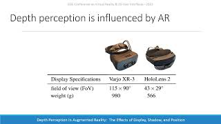 Teaser - Depth Perception in Augmented Reality - IEEE VR 2022