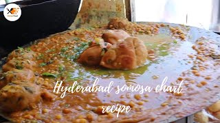 Samosa Chat recipe| Chole Samosa Chaat Hyderabad Street food|UrbanFood