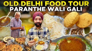 Old Delhi Food Tour | Gali Paranthe wali | Chandani Chowk Food Tour | 4K