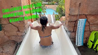 [4K] CHALLENGER WATER SLIDE ATLANTIS BAHAMAS AQUAVENTURE WATERPARK