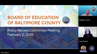 POLICY REVIEW COMMITTEE MEETING 2-2-26