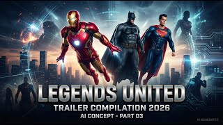 LEGENDS UNITED TRAILER (AI CONCEPT) COMPILATION 2026 - Iron Man, Batman, Superman & More - Part 03