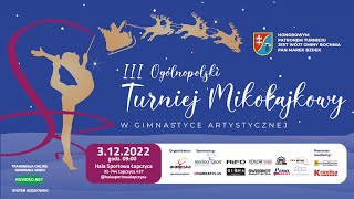 ZAPRASZAMY -  III OGÓLNOPOLSKI TURNIEJ MIKOŁAJKOWY W GIMNASTYCE ARTYSTYCZNEJ
