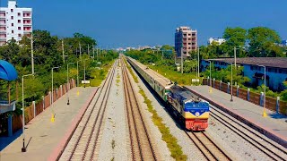 ময়নামতি রেলওয়ে স্টেশনের ওভার ব্রিজ থেকে