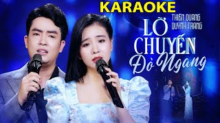 (KARAOKE - BEAT GỐC) LỠ CHUYẾN ĐÒ NGANG - THIÊN QUANG & QUỲNH TRANG | TONE SONG CA
