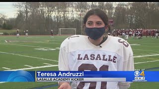 Former Patriot Joe Andruzzi's Daughter Now Kicking For High School Football Team