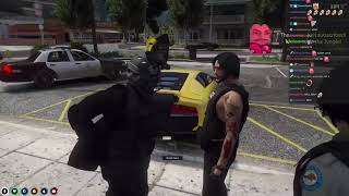 xQc meet Johnny Silverhand in Public Server while doing Paleto Heist