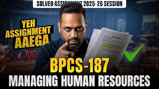 BPCS 187 Solved Assignment June 2026 | BPCS 187 Solved Assignment Full Explained