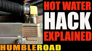 Make HOT WATER in your van while driving for FREE! Humble Road Heat Exchanger installation explained