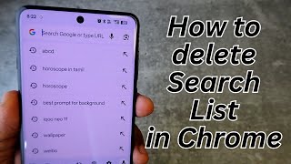 Delete search list in Google Chrome browser in 30 seconds