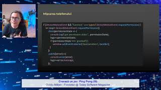 Creează un joc: Ping Pong (III) - Ovidiu Mățan - Fondator @ Today Software Magazine