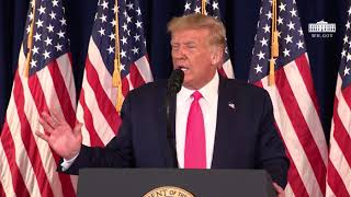 TRUMP Walks Off; Cheered for Shutting Down Reporters asking about Bypassing Congress $400 Benefits