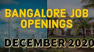 Jobs In Bangalore 2020|Job Openings In Bangalore 2020|Freshers Job Openings In Bangalore 2020