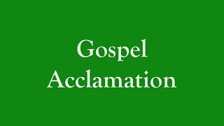 Gospel Acclamation 01252026