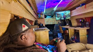 Van life in the desert | Rainy day Gaming, Music & Breakfast