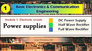 M1 L1 | Power Supplies (Part1):Rectifiers, Reservoir, Filter circuits | Basic Electronics BE&CE 2021