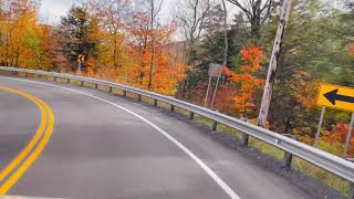 Camel’s Hump State Park - Scenic Byway - Beautiful Foliage Drive - Driving car in fall
