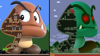 8BIT-ANI: Mario's Giant Colossal Goomba And Giant Zombie Goomba Maze Mayhem