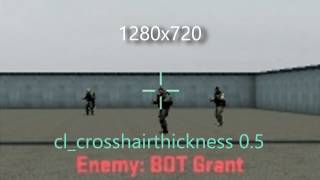 cl_crosshairthickness 1 vs .5, 2 and 3