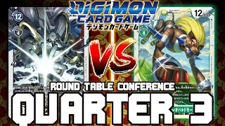 Alphamon VS Leopardmon!! | Digimon Card Game: BT-13 Round Table Conference (QUARTERFINAL 3)