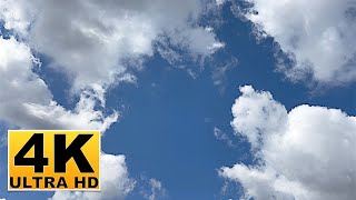 Blue Sky and Clouds Screen Saver (No sound) 2 Hours 4K UHD