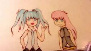 Miku and Luka Watercolor