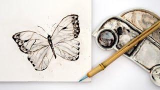 How to paint an easy butterfly in watercolors