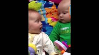 Talking to each other briefly