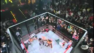 Christopher Daniels jumps off the Steel Cage into Immortal - TNA IMPACT