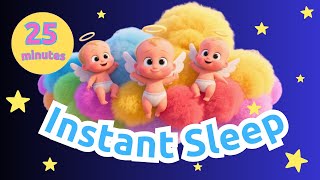 Instant Baby Sleep in 3 Minutes 💤 Soothing Harp Lullaby | No Ads