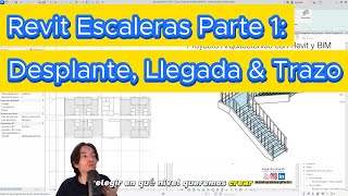 REVIT TUTORIAL Escaleras Parte 1 | ⏳En menos de 3 minutos ✅Desplante✅Llegada✅Alinear