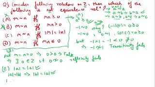 CSIR NET - A Question on Equivalence Relation | Set Theory