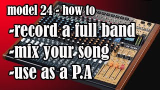 Tascam Model 24 How to record a full band live off the floor