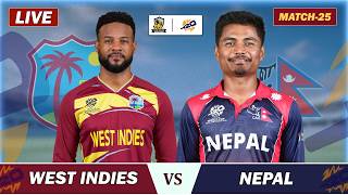 WI VS NEP 25TH T20 MATCH LIVE ,MUMBAI | ICC WC 2026 | WEST INDIES VS NEPAL LIVE | NEP BATTING
