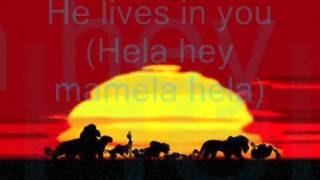 The lion king He lives in you lyrics