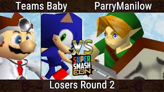 SSC 2023 - Teams Baby (Dr Mario, Sonic) Vs. ParryManilow (Young Link) Smash Remix - SSB64