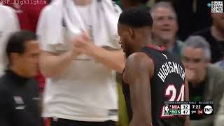 Haywood Highsmith gets the steal on a Tatum pass then lays it up on the other end