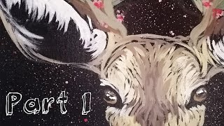 Floral Deer Creature 4K LIVE Painting - How to Paint Video Art Class Tutorial Creative Talented