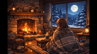 2026 🌙 Deep Healing Lofi for Anxiety | Cozy Winter Cabin Sleep Music 🎧