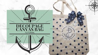 How To Decoupage A Canvas Tote | Bible Verse Decoupage For Beginners