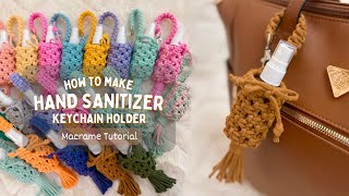 DIY Hand Sanitizer Keychain Holder Macrame Easy Tutorial | 30ml Bottle Spray