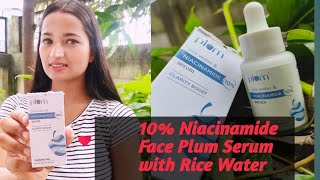10% Niacinamide Plum Face Serum with Rice Water // Honest review // Benefits//