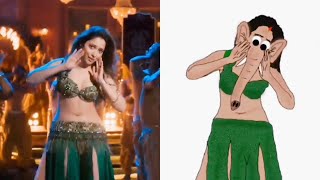 Aaj ki Raat _  Hindi _ Video   Song _ Stree 2 _ Tamannaah Bhatia  _  Sachin Jigar _ Memes _ Drawing